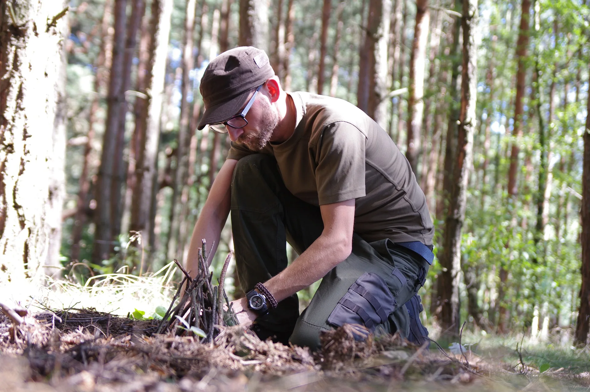 cutting wood